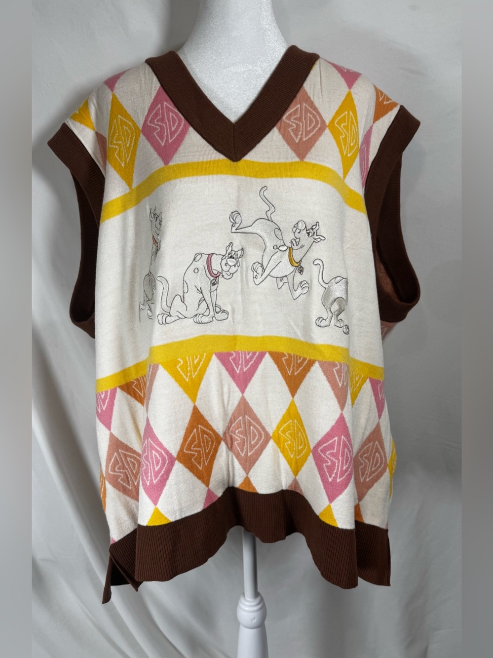 NWT Warner Brothers Scooby Doo argyle sweater vest size 3X - Picture 5 of 11